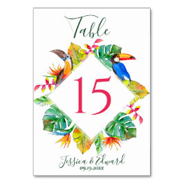 Numeração De Mesa Casamento Floral Cloroso Tropical Havaiana Colorid