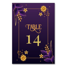 Casamento Floral de Aestética Dourada e Roxa