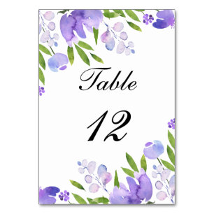 Numeração De Mesa Casamento Floral de Aquarela de Jardim de Verão