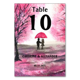 Numeração De Mesa Casamento Floral de Cereja Blossom com Aquicultura