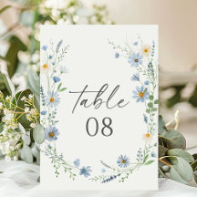 Casamento Floral de Flor Silvestre Azul Empoeirado