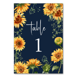 Numeração De Mesa Casamento Floral de Girassol no Verão