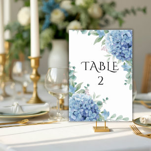 Numeração De Mesa Casamento Floral de Hortênsia Azul