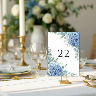 Numeração De Mesa Casamento Floral de Hortênsia Azul