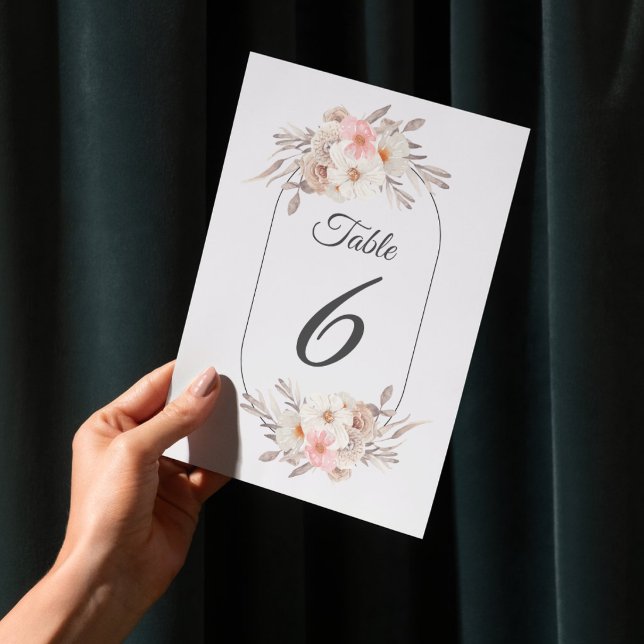 Numeração De Mesa Casamento Floral de Jardim de Verão (Criador carregado)