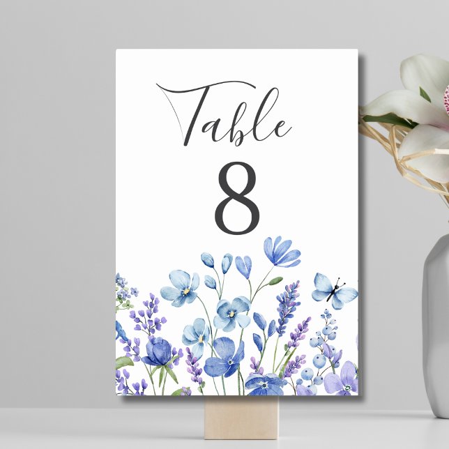 Numeração De Mesa Casamento Floral de Pradaria de Flores Silvestres  (Criador carregado)
