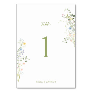 Numeração De Mesa Casamento Floral Delicado