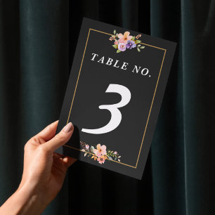 Numeração De Mesa Casamento Floral do Jardim de Verão