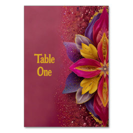 Numeração De Mesa Casamento Floral Elegante