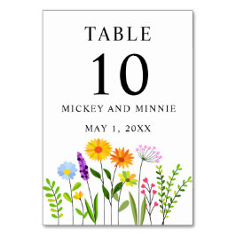Numeração De Mesa Casamento Floral Elegante de Primavera