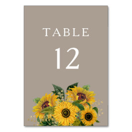 Numeração De Mesa Casamento Floral Elegante Taupe
