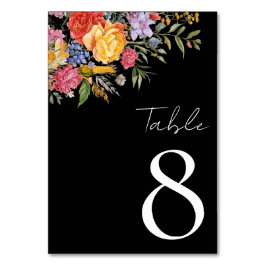 Numeração De Mesa Casamento Floral Holandês Negro Elegante Boho