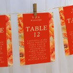 Numeração De Mesa Casamento Floral Laranja Queimado<br><div class="desc">Número Da Mesa De Casamento Floral Laranja Queimada. Itens correspondentes disponíveis.</div>