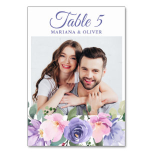 Numeração De Mesa Casamento Floral Lavanda Rosa Foto