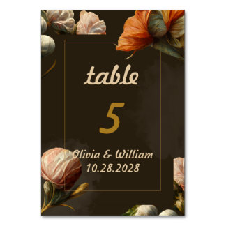 Numeração De Mesa Casamento Floral Luxo Rústico
