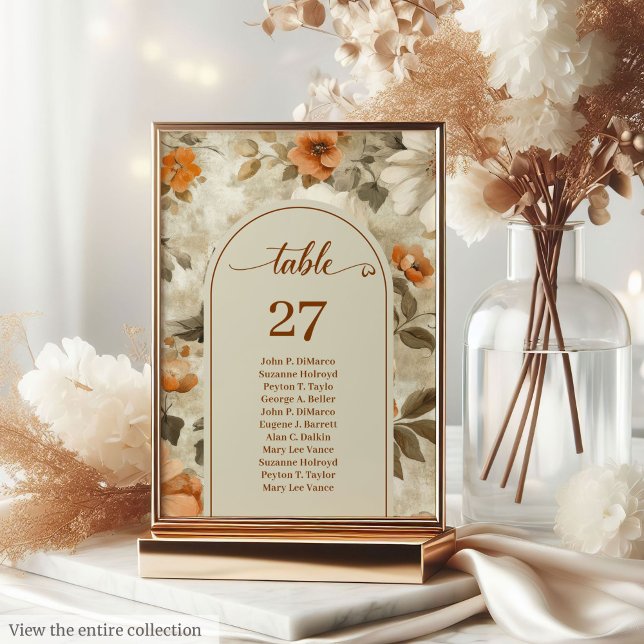 Numeração De Mesa Casamento Floral Marfim Sage Boho Caprichoso Neutr (Whimsical Boho Neutral Ivory Sage Floral Wedding Table Number

)