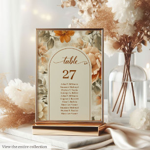 Numeração De Mesa Casamento Floral Marfim Sage Terroso Boho Minimali