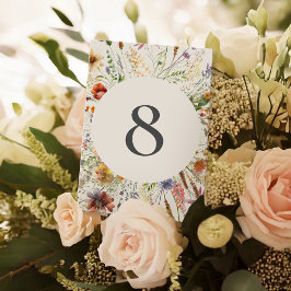 Numeração De Mesa Casamento Floral Minimalista Boho Wildflower