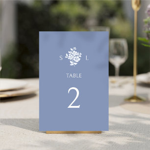 Numeração De Mesa Casamento Floral Moderno de Chic Dusty