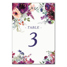 Numeração De Mesa Casamento Floral Moderno de Jardim