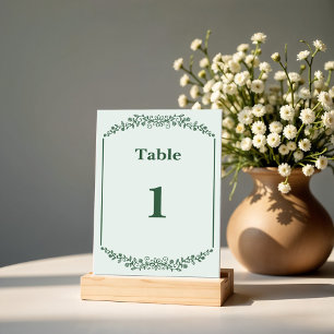 Numeração De Mesa Casamento Floral Monocromático Russo