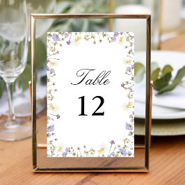 Numeração De Mesa Casamento Floral Neutral de Aquarela Elegante