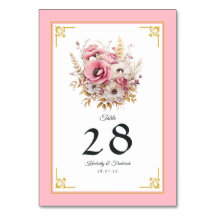 Casamento Floral Rosa e Dourado