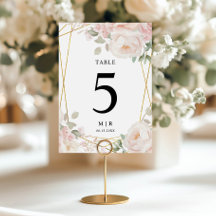Casamento Floral Rosa e Dourado Elegante