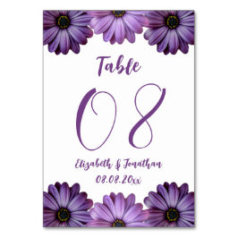Numeração De Mesa Casamento Floral Roxo