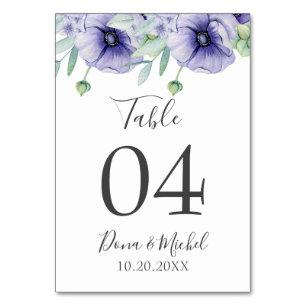 Numeração De Mesa Casamento Floral Rustic Violet Summer