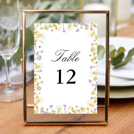 Numeração De Mesa Casamento Floral Rústico Personalizado em Aquarela
