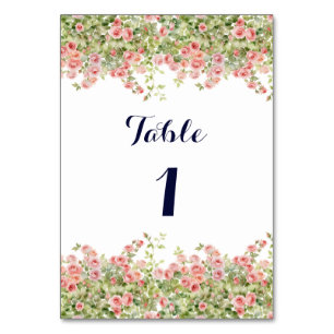 Numeração De Mesa Casamento floral Simples e Bonito de rosa