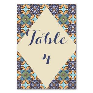 Numeração De Mesa Casamento Floral Talavera Diamond Elegante Mexican