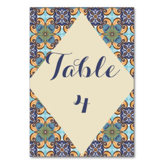 Numeração De Mesa Casamento Floral Talavera Diamond Elegante Mexican