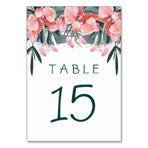 Numeração De Mesa Casamento Floral Tropical
