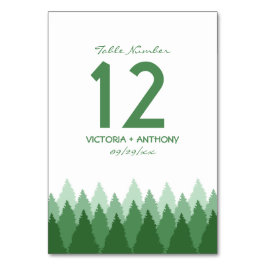 Numeração De Mesa Casamento Floresta Verde