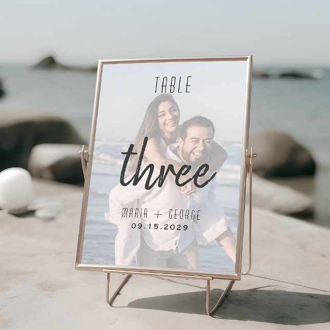 Numeração De Mesa Casamento Fotográfico Moderno (Criador carregado)
