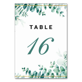 Numeração De Mesa Casamento Fronteiriço de Greenery Eucalyptus