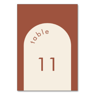 Numeração De Mesa Casamento Geométrico Mínimo do Terraço Terracot