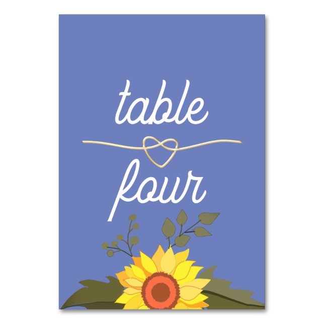 Numeração De Mesa Casamento Girassol (Frente)