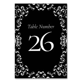 Numeração De Mesa Casamento Gótico Dourado e Negra