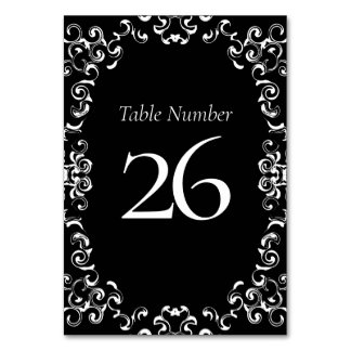 Numeração De Mesa Casamento Gótico Dourado e Negra