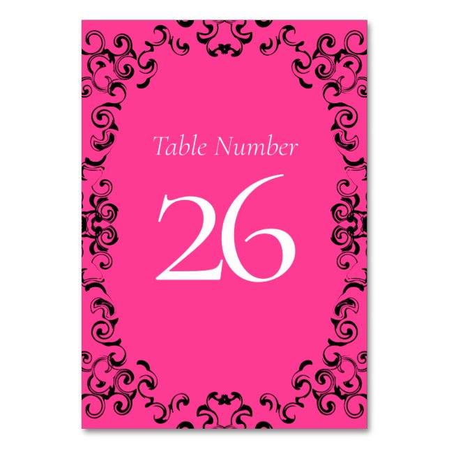 Numeração De Mesa Casamento Gótico Negra Rosa Negra (Verso)