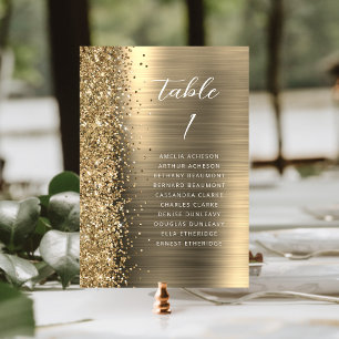 Numeração De Mesa Casamento Grafite Metálico Glam Glitter Dourado El