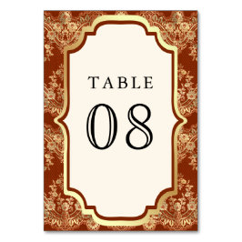 Numeração De Mesa Casamento Indiano Laranja Dourado Renda