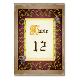 Numeração De Mesa Casamento Manuscrito Iluminado Medieval