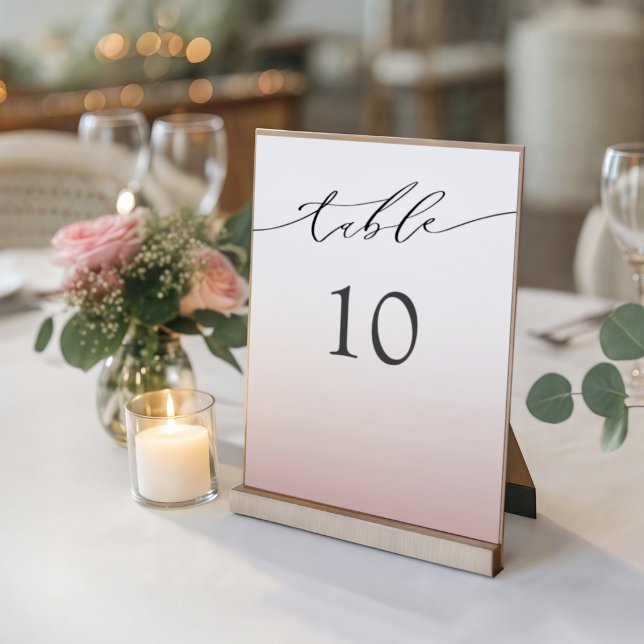 Numeração De Mesa Casamento Minimal Rose Gold  (Criador carregado)