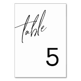 Numeração De Mesa Casamento Minimalista