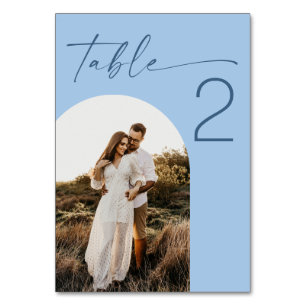 Numeração De Mesa Casamento Minimalista Azul Céu Pastel   Foto do Ar