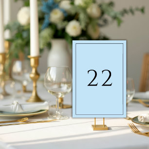 Numeração De Mesa Casamento Minimalista Azul Elegante